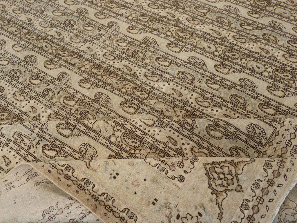 Vintage Persian Quom Room Size Carpet, No.24103 - Gss