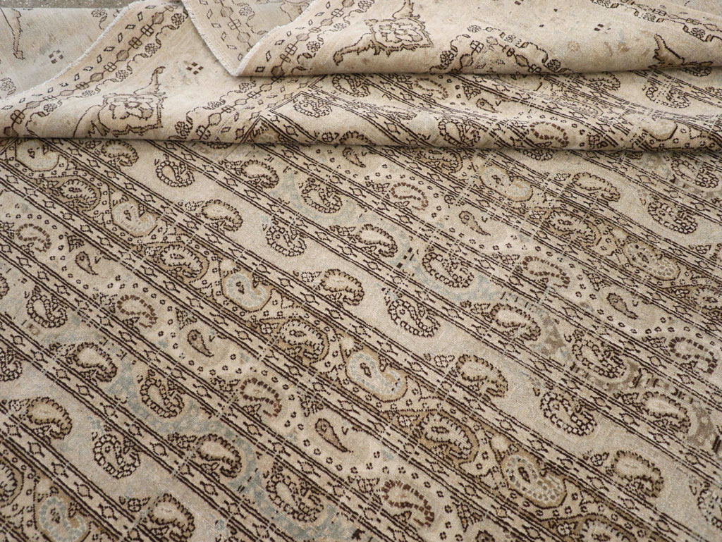 Vintage Persian Quom Room Size Carpet, No.24103 - Gss