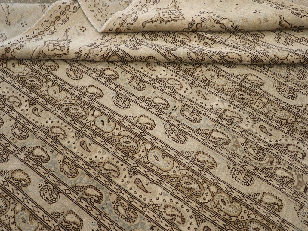 Vintage Persian Quom Room Size Carpet, No.24103 - Gss