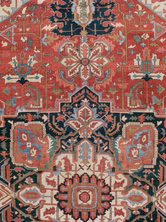 Antique Persian Heriz Carpet, No.24109 - Gss