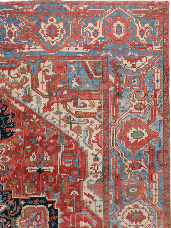 Antique Persian Heriz Carpet, No.24109 - Gss