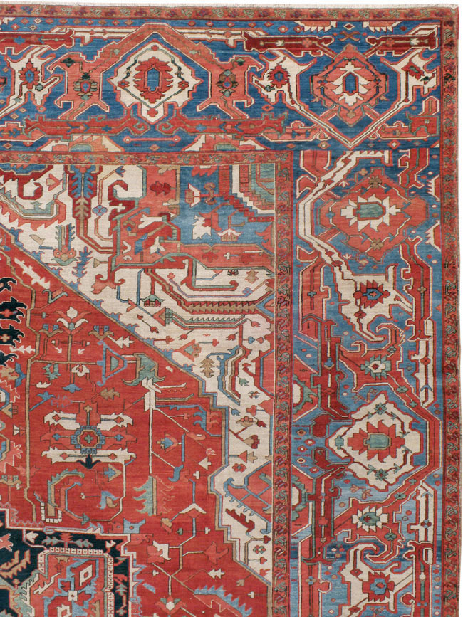 Antique Persian Heriz Carpet, No.24109 - Gss