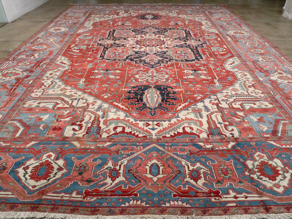 Antique Persian Heriz Carpet, No.24109 - Gss