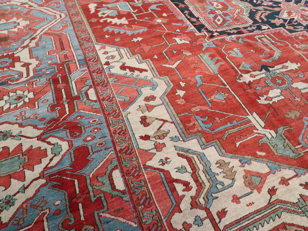 Antique Persian Heriz Carpet, No.24109 - Gss