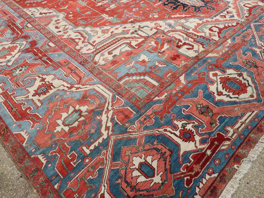 Antique Persian Heriz Carpet, No.24109 - Gss