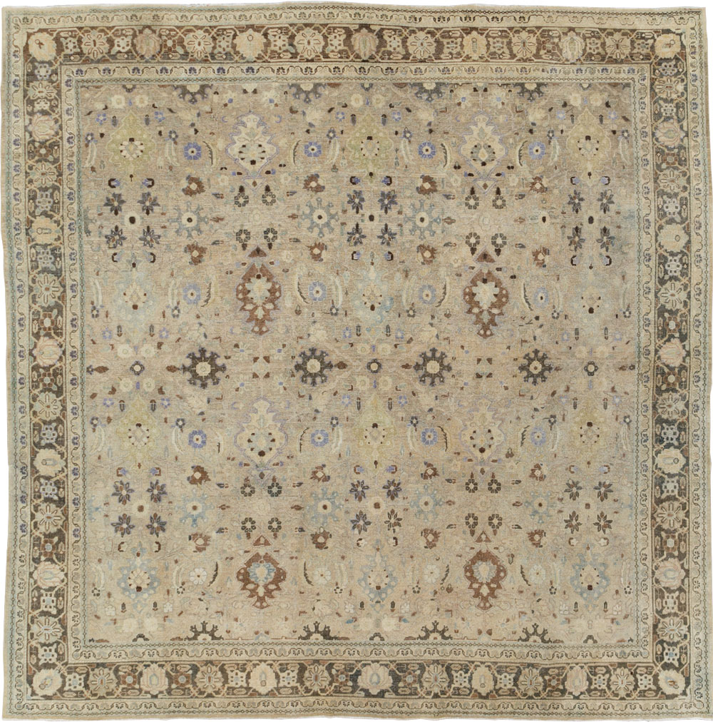 Vintage Persian Mahal Square Room Size Carpet, No.24117 - Gss