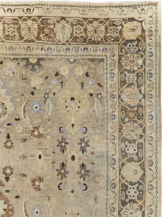 Vintage Persian Mahal Square Room Size Carpet, No.24117 - Gss