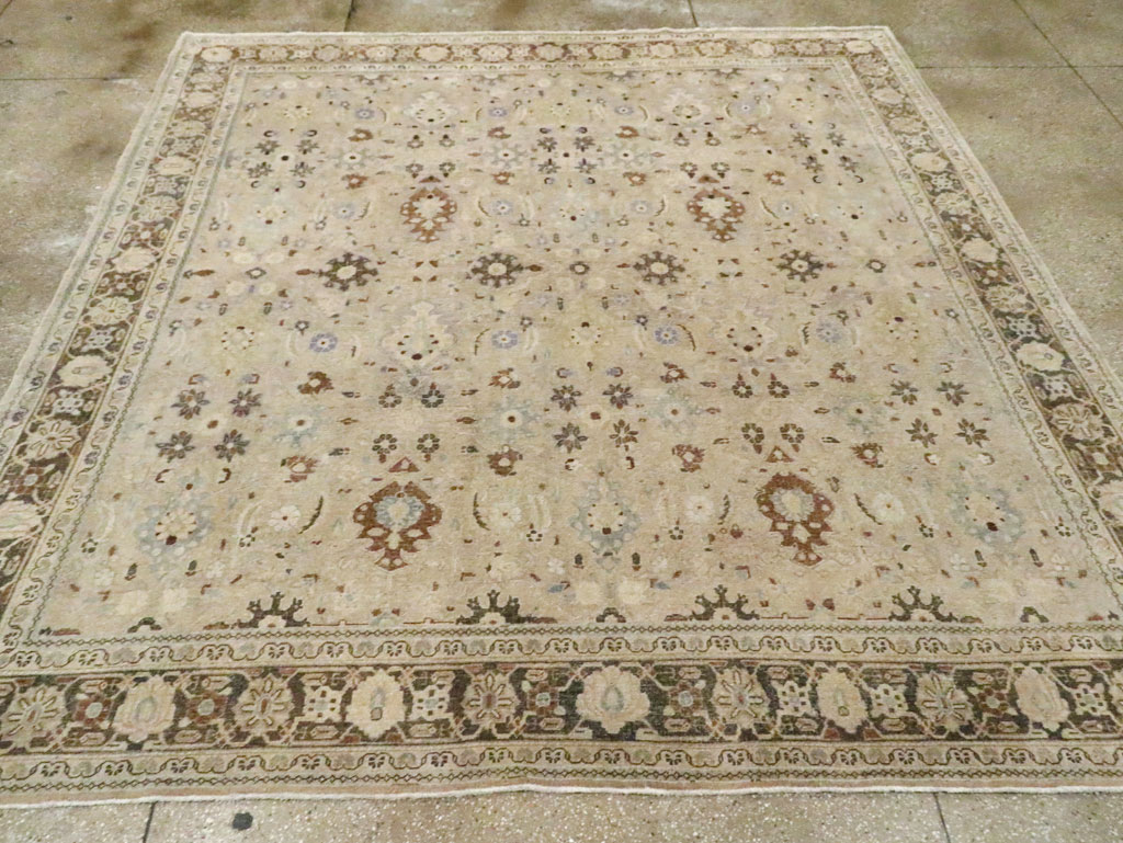 Vintage Persian Mahal Square Room Size Carpet, No.24117 - Gss