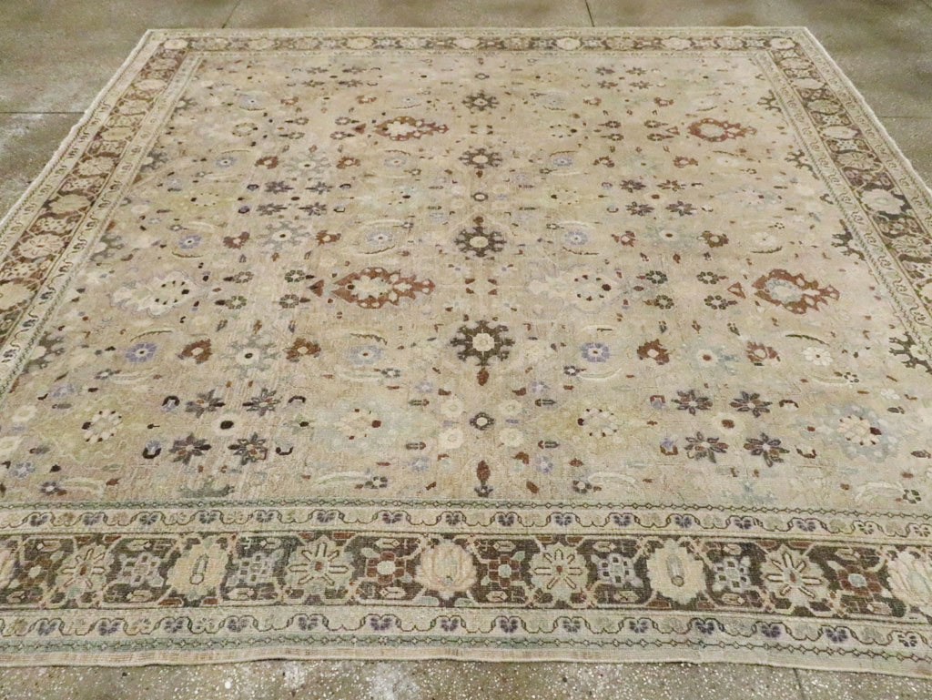 Vintage Persian Mahal Square Room Size Carpet, No.24117 - Gss