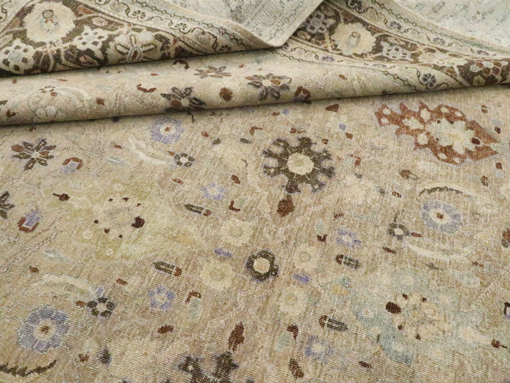 Vintage Persian Mahal Square Room Size Carpet, No.24117 - Gss