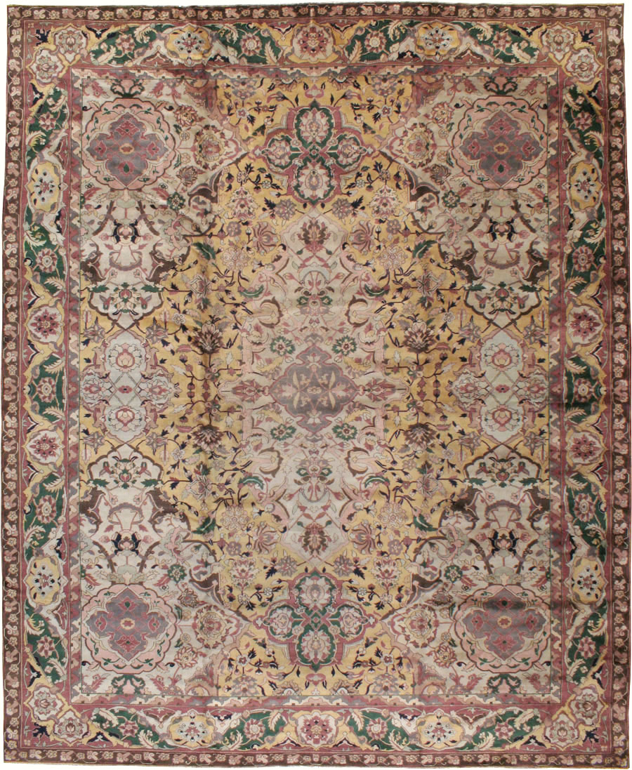 Vintage Indian Lahore Carpet, No.24126 - Gss