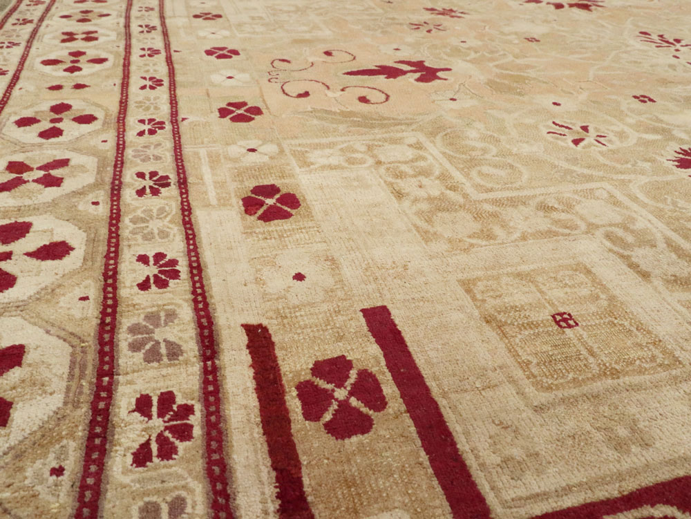 Vintage Indian Agra Carpet, No.24135 - Gss
