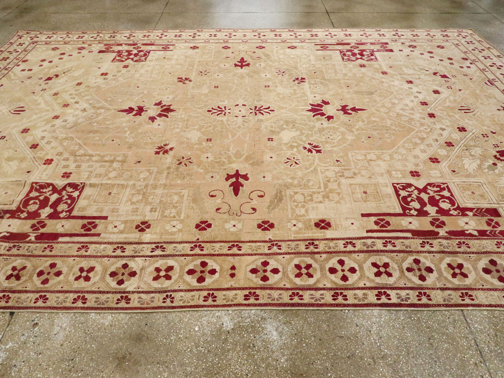 Vintage Indian Agra Carpet, No.24135 - Gss