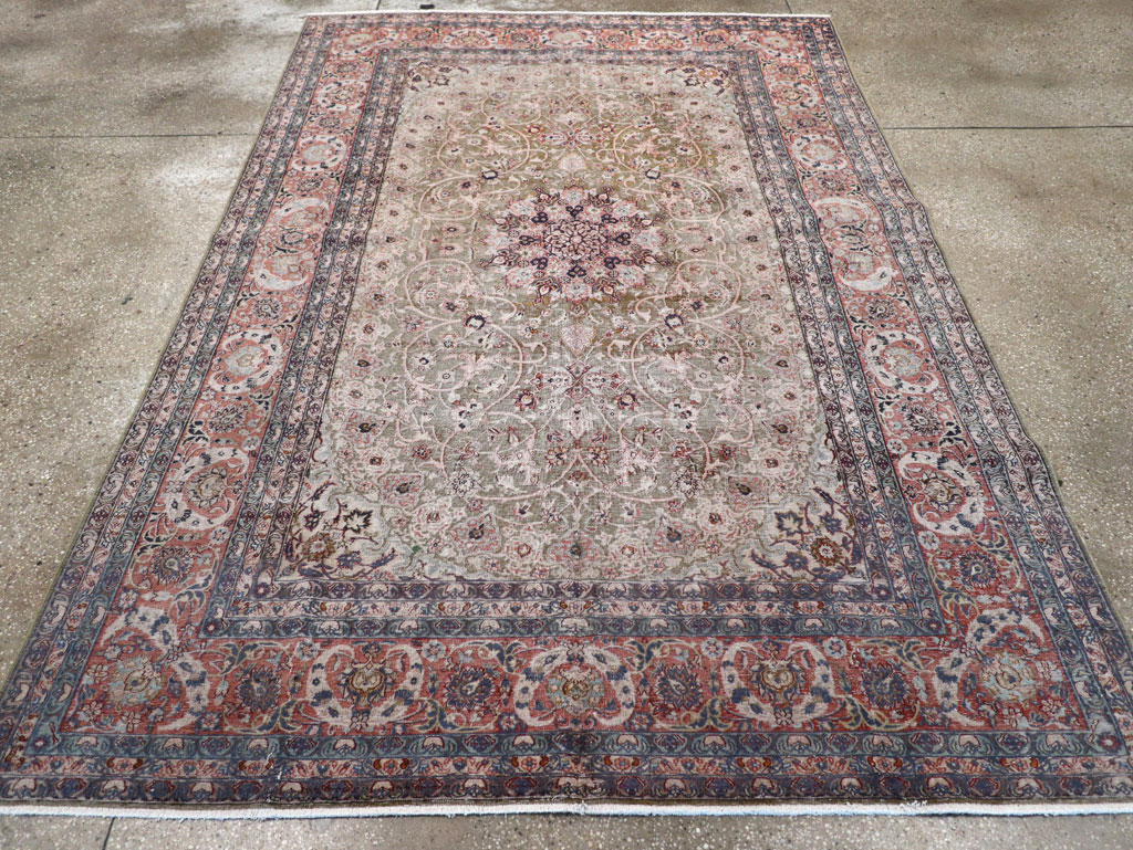 Vintage Indian Lahore Carpet, No.24159 - Gss