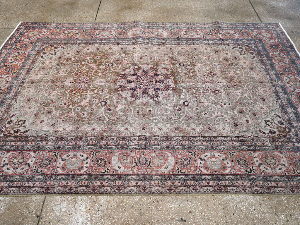 Vintage Indian Lahore Carpet, No.24159 - Gss