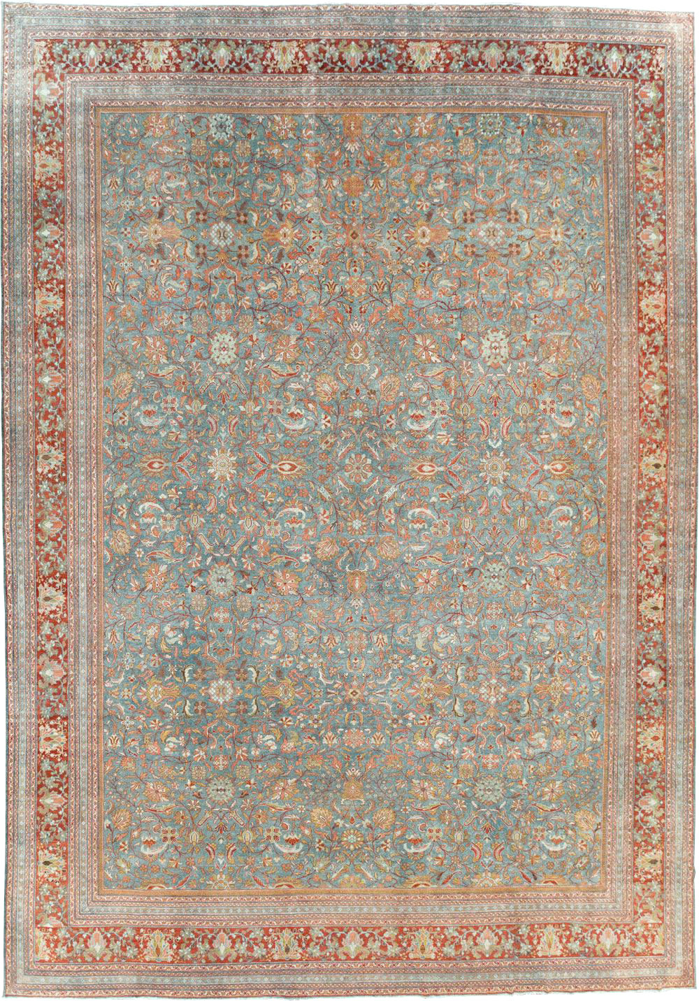 Antique Persian Mahal Oversize Carpet, No.24166 - Gss