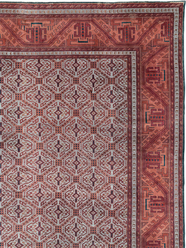 Antique Indian Lahore Oversize Carpet, No.24177 - Gss