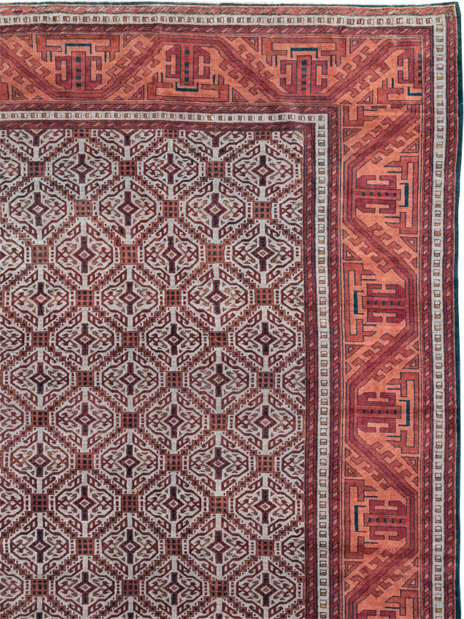 Antique Indian Lahore Oversize Carpet, No.24177 - Gss