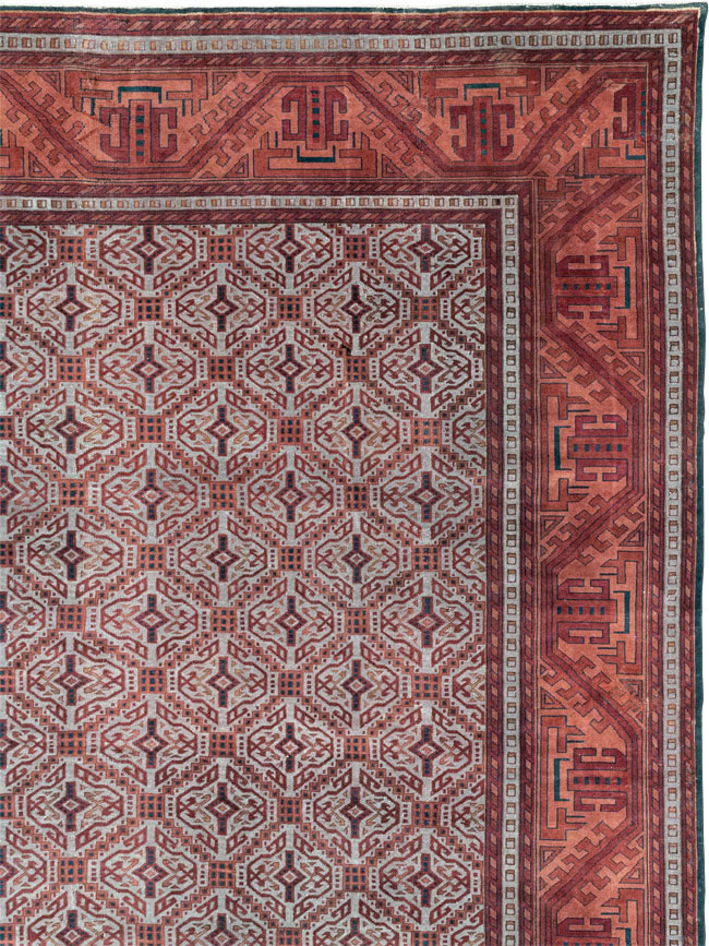 Antique Indian Lahore Oversize Carpet, No.24177 - Gss