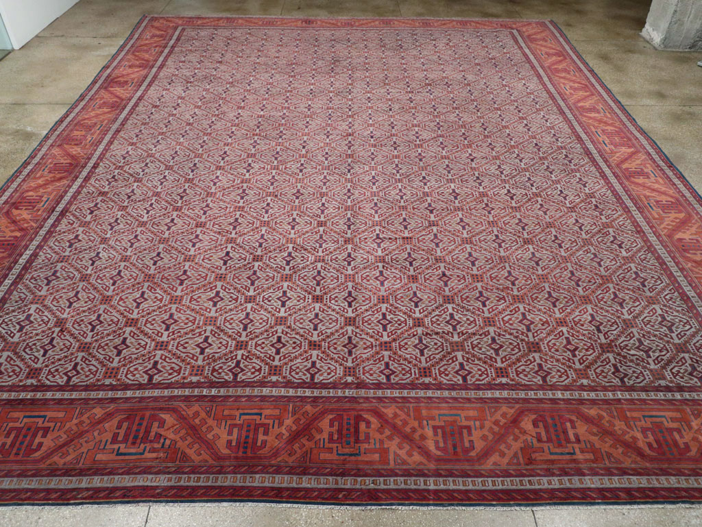 Antique Indian Lahore Oversize Carpet, No.24177 - Gss