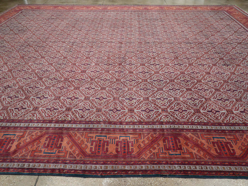 Antique Indian Lahore Oversize Carpet, No.24177 - Gss