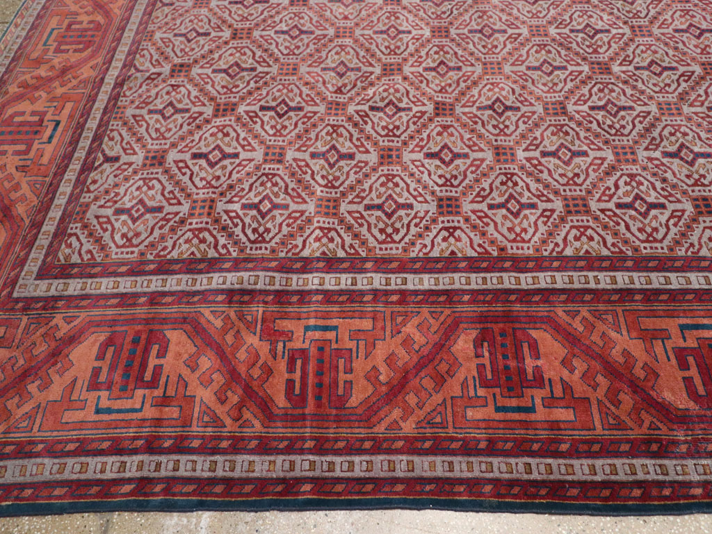 Antique Indian Lahore Oversize Carpet, No.24177 - Gss