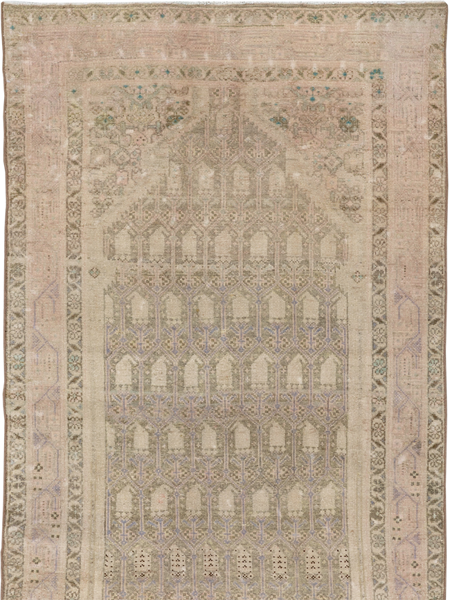 Vintage Persian Tabriz Long Runner, No.24187 - Gss