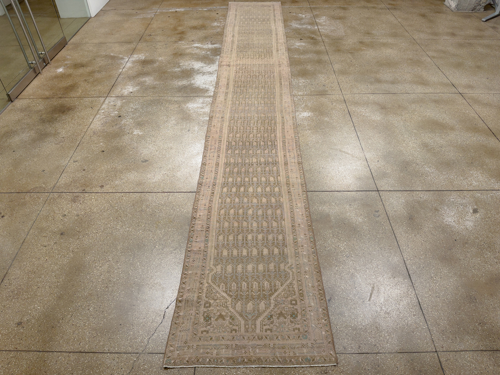 Vintage Persian Tabriz Long Runner, No.24187 - Gss
