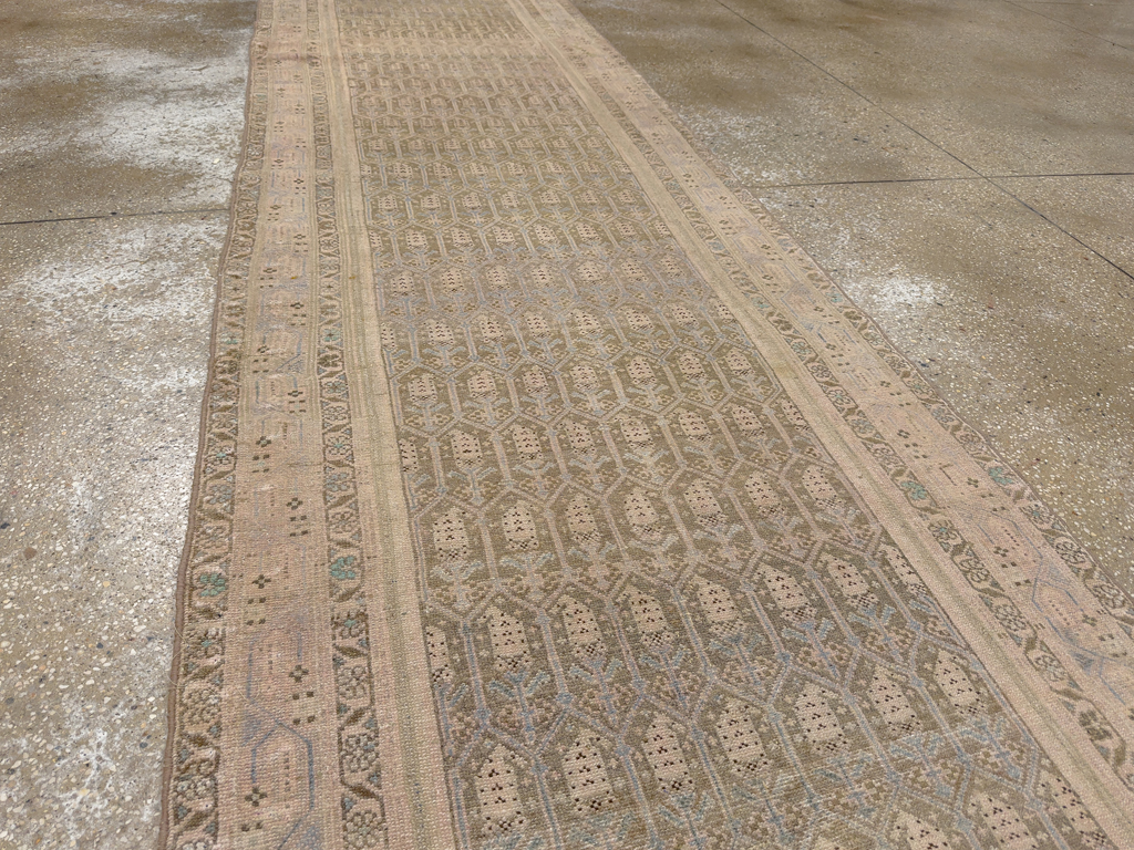 Vintage Persian Tabriz Long Runner, No.24187 - Gss