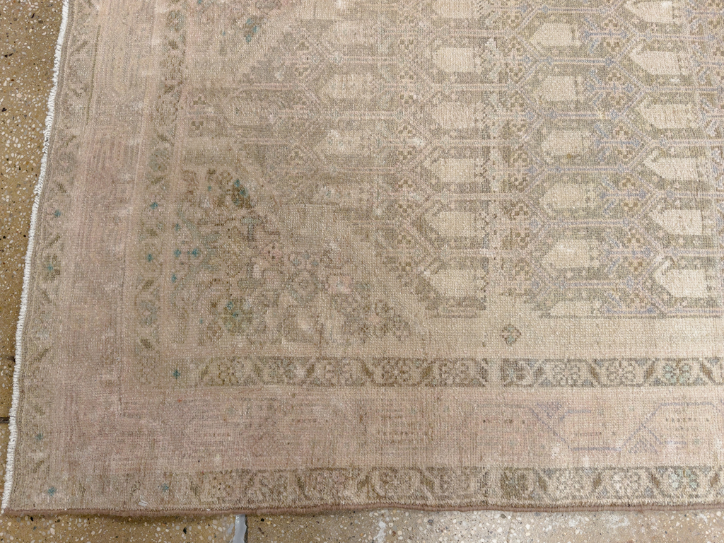 Vintage Persian Tabriz Long Runner, No.24187 - Gss