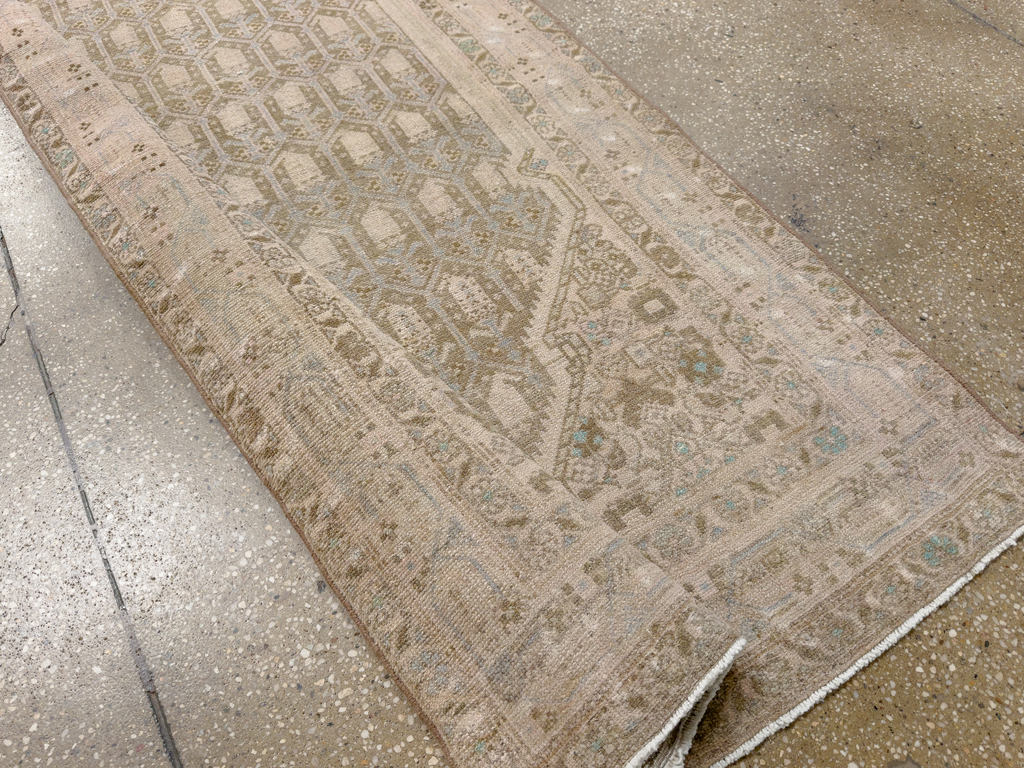 Vintage Persian Tabriz Long Runner, No.24187 - Gss