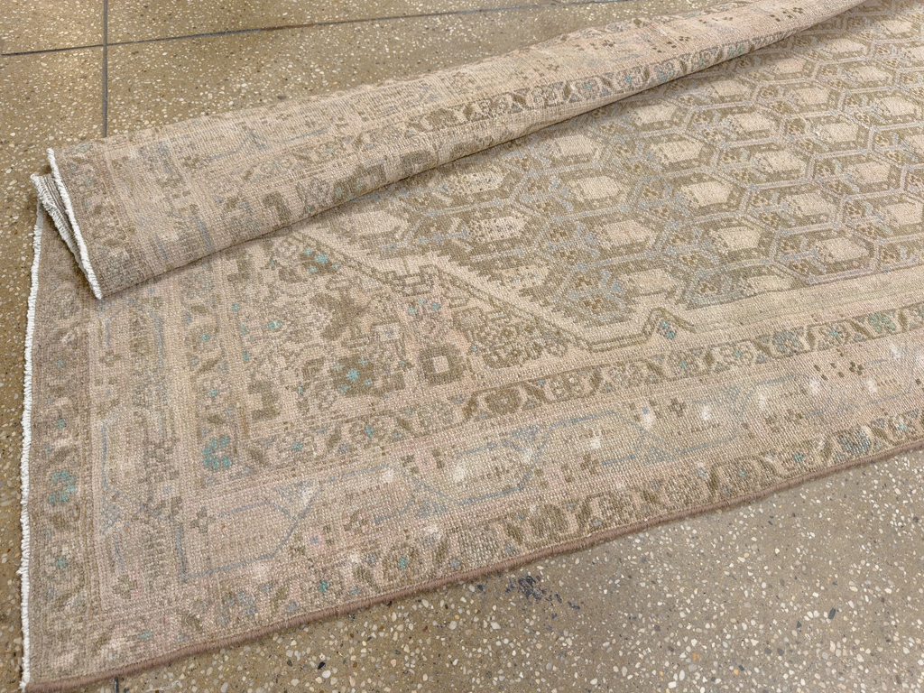 Vintage Persian Tabriz Long Runner, No.24187 - Gss