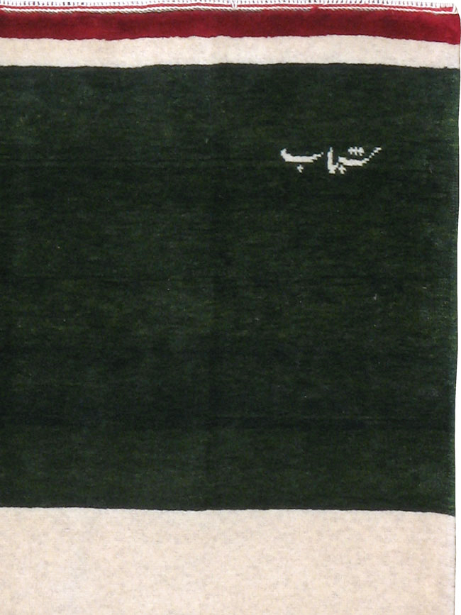 Vintage Persian Tabriz Flag Pictorial Rug, No.24189 - Gss