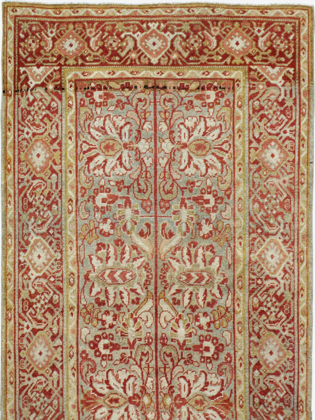 Antique Persian Mahal Wide Gallery Runner, No.24193 - Gss