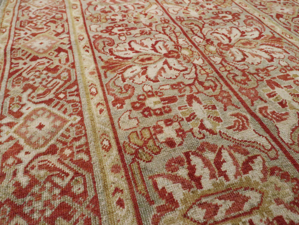 Antique Persian Mahal Wide Gallery Runner, No.24193 - Gss