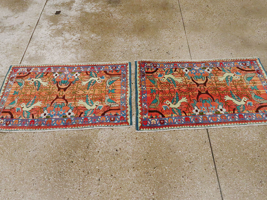 Vintage Persian Tabriz Pictorial Rug (Pair: 2 of 2), No.24199 - Gss