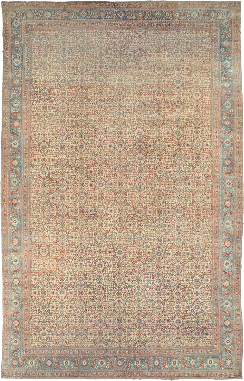 Antique Persian Senneh Tabriz Oversize Carpet, No.24205 - Gss