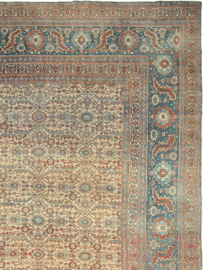 Antique Persian Senneh Tabriz Oversize Carpet, No.24205 - Gss
