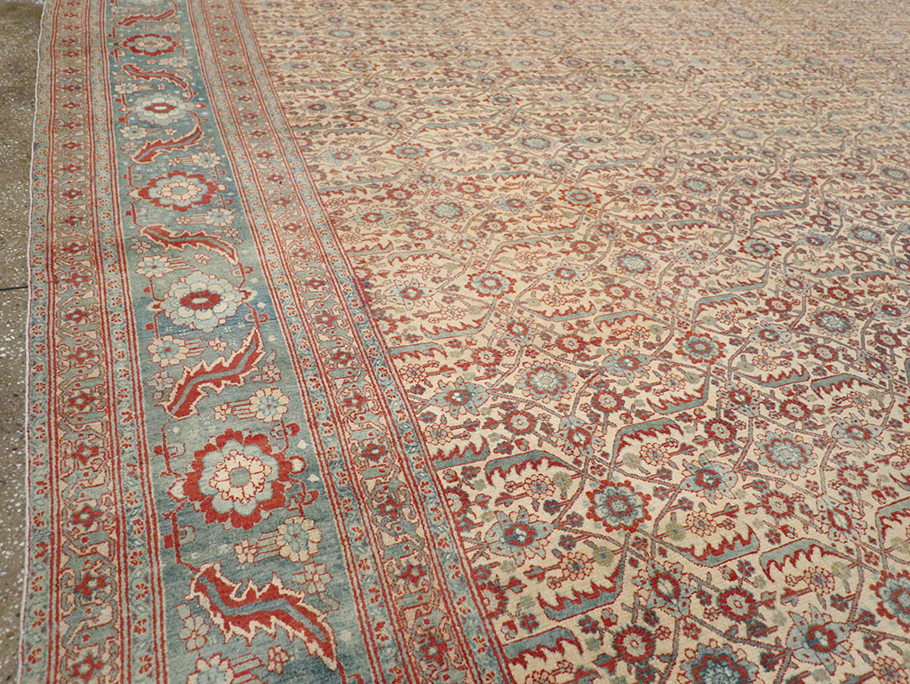 Antique Persian Senneh Tabriz Oversize Carpet, No.24205 - Gss