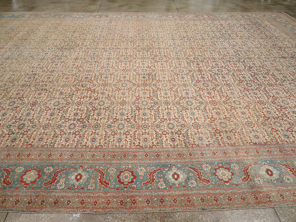 Antique Persian Senneh Tabriz Oversize Carpet, No.24205 - Gss