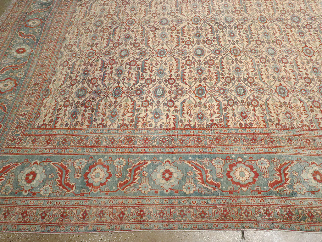 Antique Persian Senneh Tabriz Oversize Carpet, No.24205 - Gss