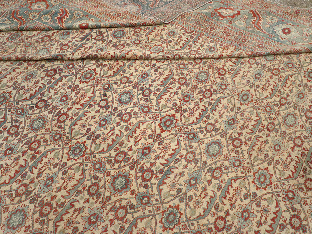 Antique Persian Senneh Tabriz Oversize Carpet, No.24205 - Gss