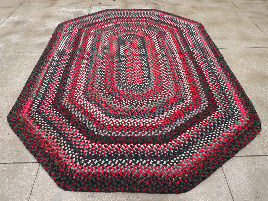 Vintage American Braid Rug, No.24209 - Gss