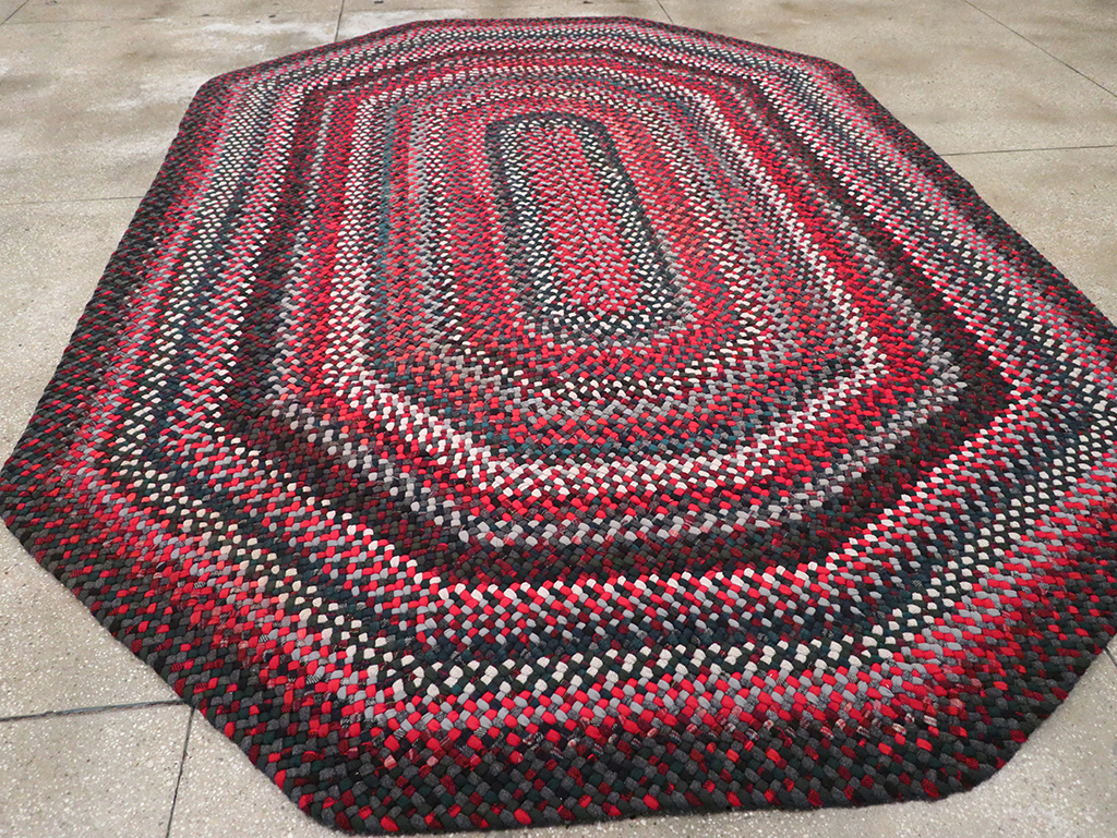 Vintage American Braid Rug, No.24209 - Gss