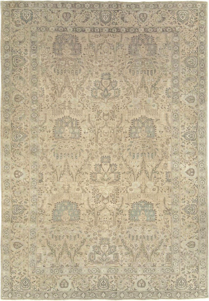 Vintage Persian Tabriz Accent Carpet, No.24210 - Gss