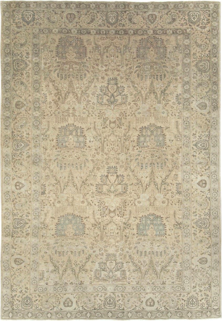 Vintage Persian Tabriz Accent Carpet, No.24210 - Gss