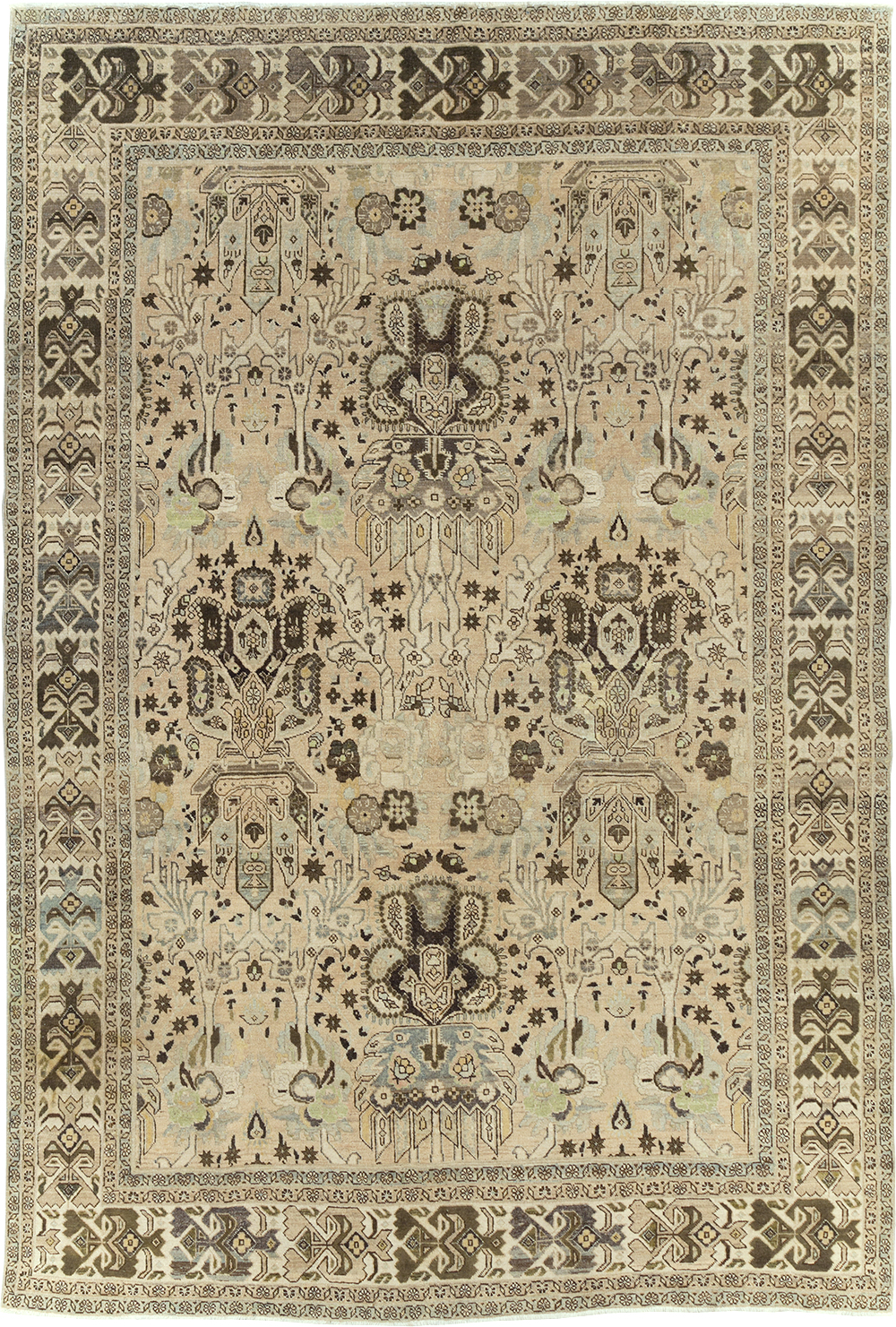 Antique Persian Tabriz Carpet, No.24216 - Gss