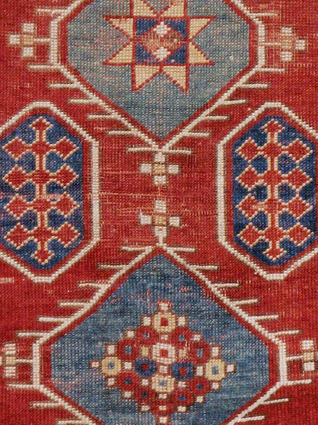 Antique Caucasian Kazak Rug, No.24221 - Gss