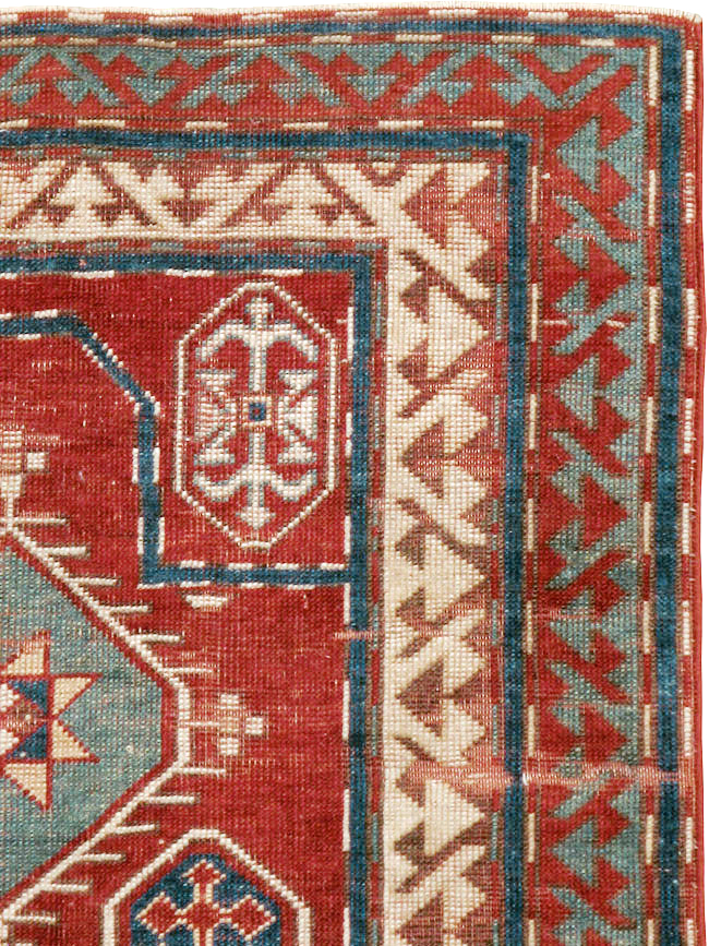 Antique Caucasian Kazak Rug, No.24221 - Gss