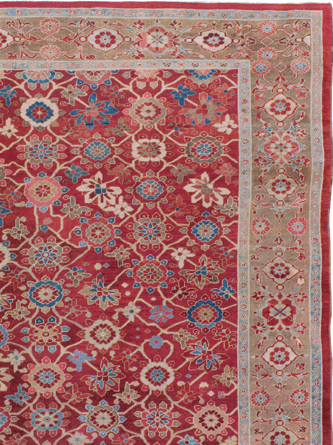 Antique Persian Heriz Large Oversize Carpet, No.24230 - Gss